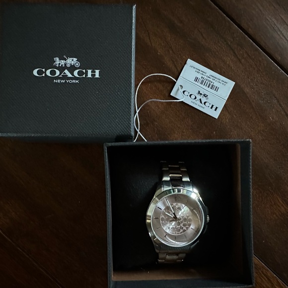 Coach Accessories - Coach Libby Stainless Steel Watch – Pink Dial (37mm)
